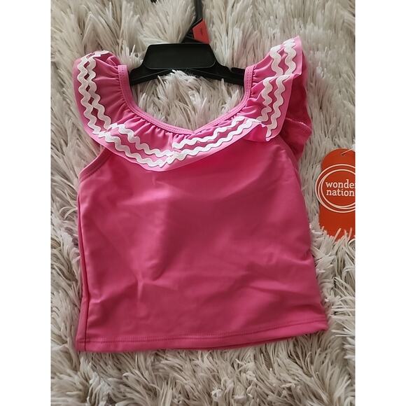 Toddler Girls Pink 2 piece Swim Suit 2T NWT Tankini. Upf 50+ - Picture 2 of 6